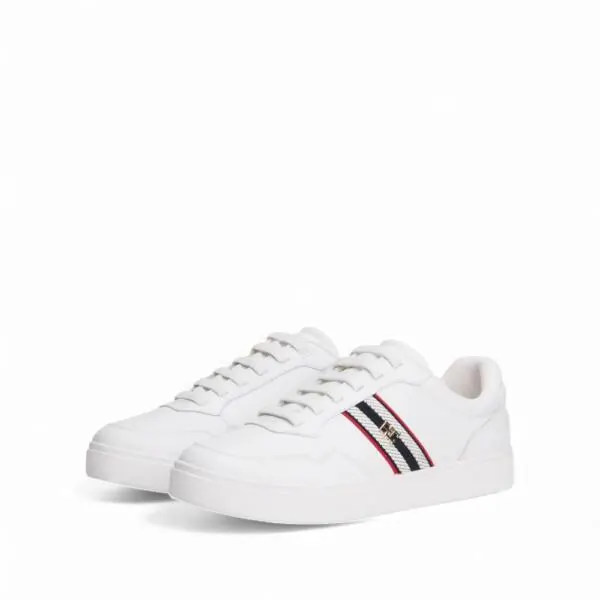 Tommy Hilfiger - Γυναικεία Sneakers Stripes FW0FW09001-YBS Λευκό FW0FW09001-YBS