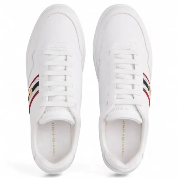 Tommy Hilfiger - Γυναικεία Sneakers Stripes FW0FW09001-YBS Λευκό FW0FW09001-YBS