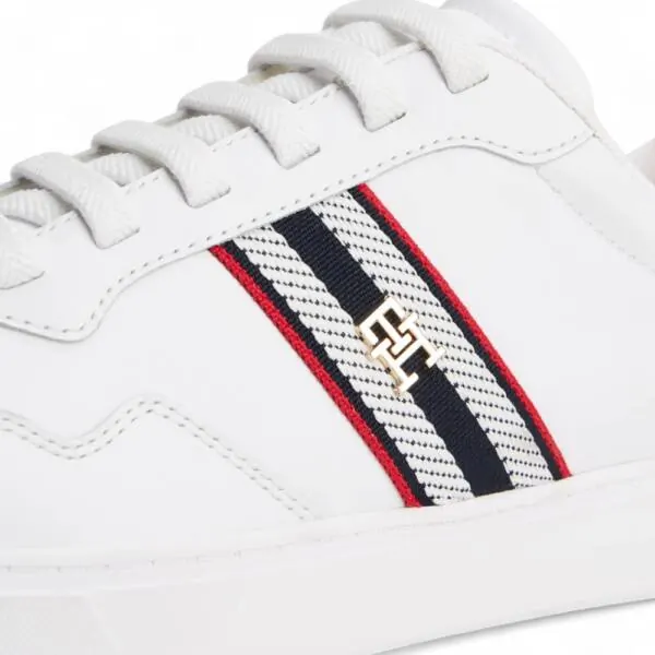 Tommy Hilfiger - Γυναικεία Sneakers Stripes FW0FW09001-YBS Λευκό FW0FW09001-YBS