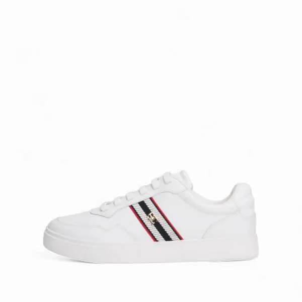 Tommy Hilfiger - Γυναικεία Sneakers Stripes FW0FW09001-YBS Λευκό FW0FW09001-YBS