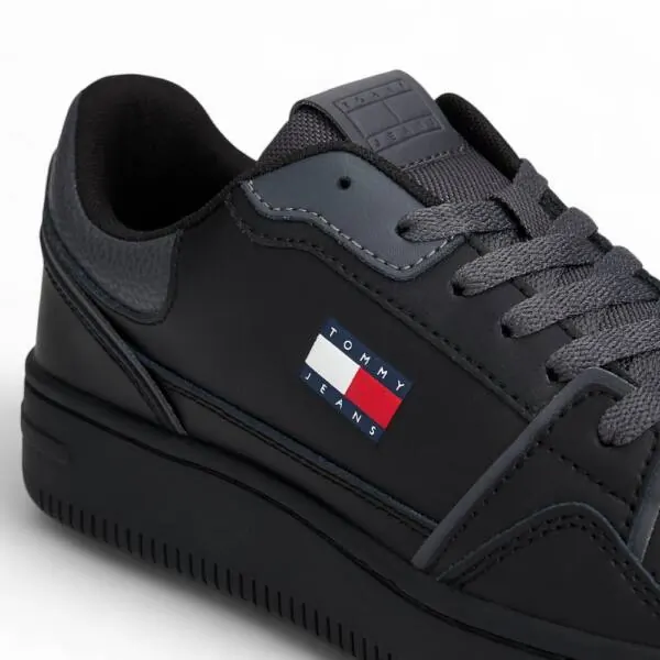 Tommy Hilfiger - Γυναικεία Sneakers Th Retro Basket Sneaker EN0EN02839-BDS Μαύρο EN0EN02839-BDS