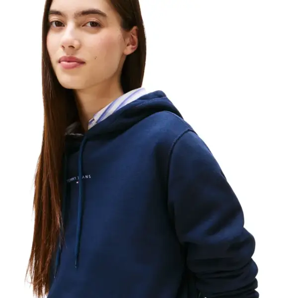 Tommy Hilfiger - Γυναικείο Φούτερ Logo Fleece Hoodie DW0DW21963-C1G Μπλε Σκούρο DW0DW21963-C1G