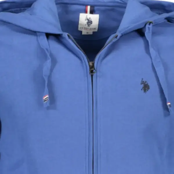 U.S. Polo Assn. - Ανδρική Φούτερ Ζακέτα με Κουκούλα και Τσέπες 61529-52088-137 Μπλε 61529-52088-137