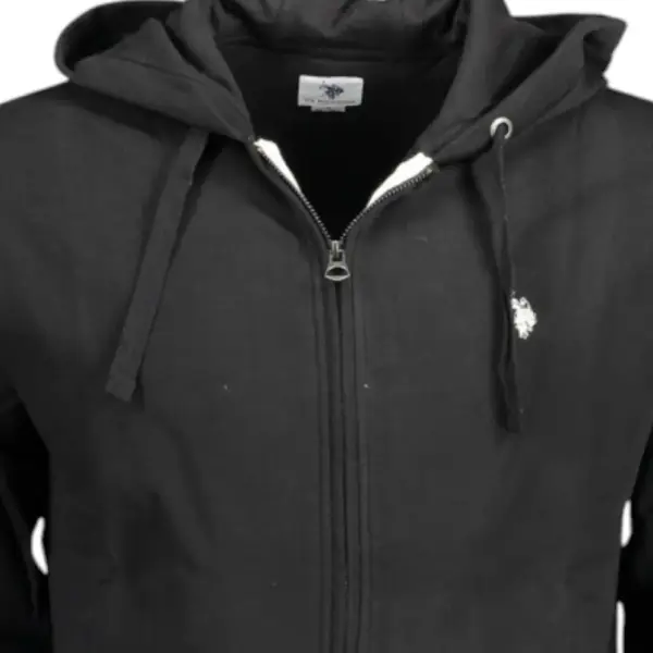 U.S. Polo Assn. - Ανδρική Φούτερ Ζακέτα με Κουκούλα και Τσέπες 63025-53223-199 Μαύρο 63025-53223-199