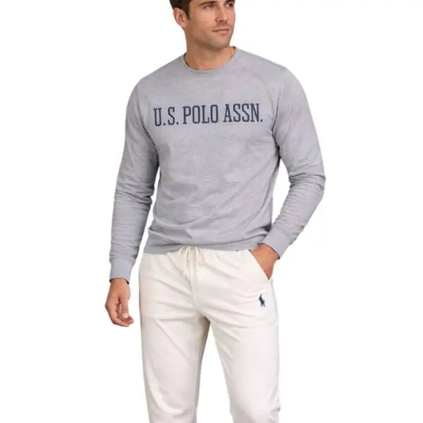U.S. Polo Assn. - Ανδρικό Παντελόνι Φόρμας 63026-53223-101 Λευκό 63026-53223-101
