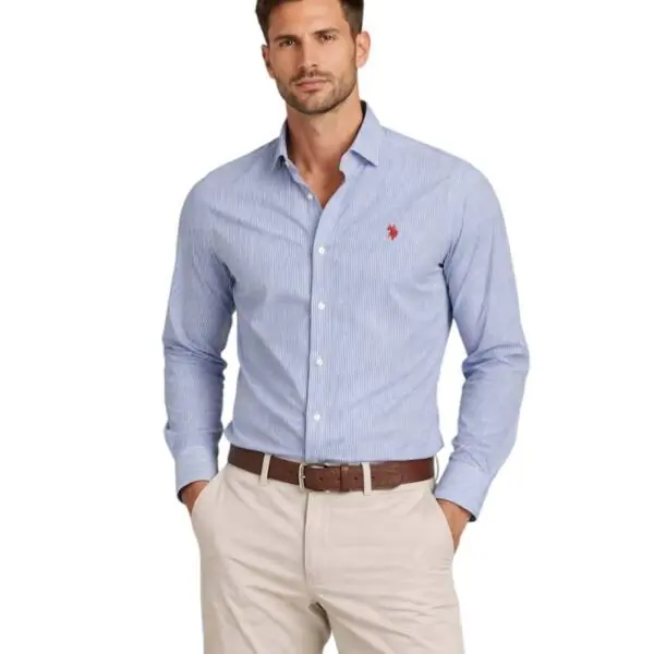 U.S. Polo Assn. - Ανδρικό Πουκάμισο Μακρυμάνικο 64025-53103-730 Μπλε