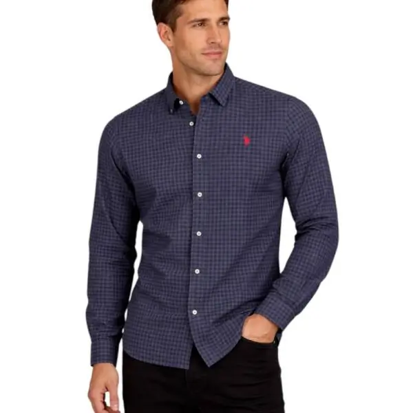 U.S. Polo Assn. - Ανδρικό Πουκάμισο Μακρυμάνικο 64081-53307-873 Μπλε