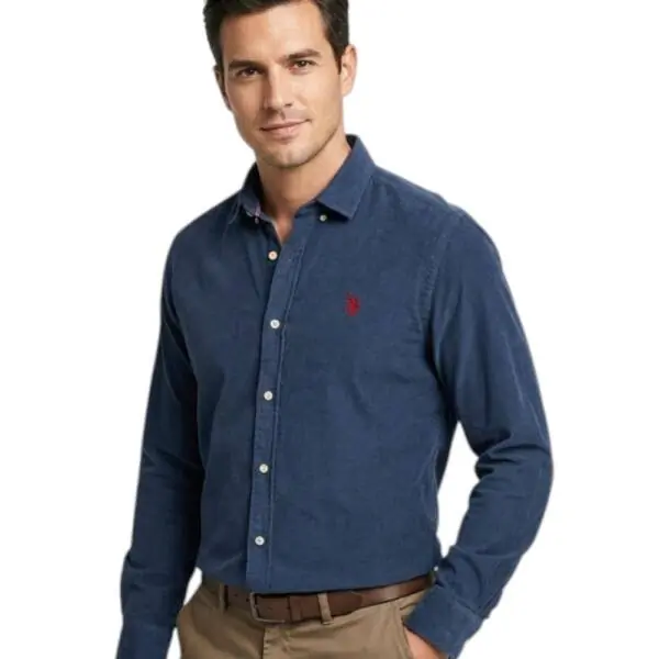 U.S. Polo Assn. - Ανδρικό Πουκάμισο Μακρυμάνικο 64467-53348-479 Μπλε