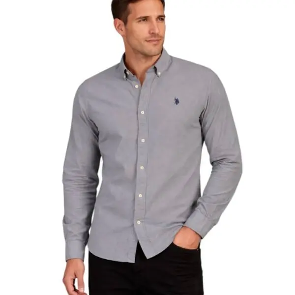 U.S. Polo Assn. - Ανδρικό Πουκάμισο Μακρυμάνικο 64467-53348-487 Μπλε