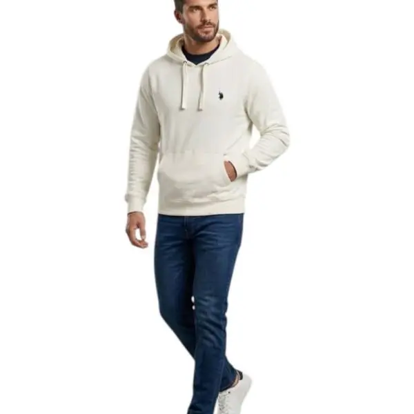 U.S. Polo Assn. - Ανδρικό Φούτερ Με Κουκούλα 63012-53223-101 Λευκό
