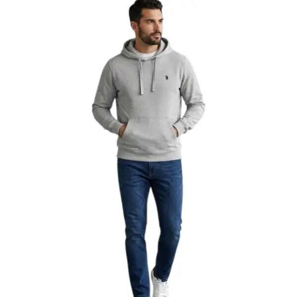 U.S. Polo Assn. - Ανδρικό Φούτερ Με Κουκούλα 63012-53223-188 Γκρι