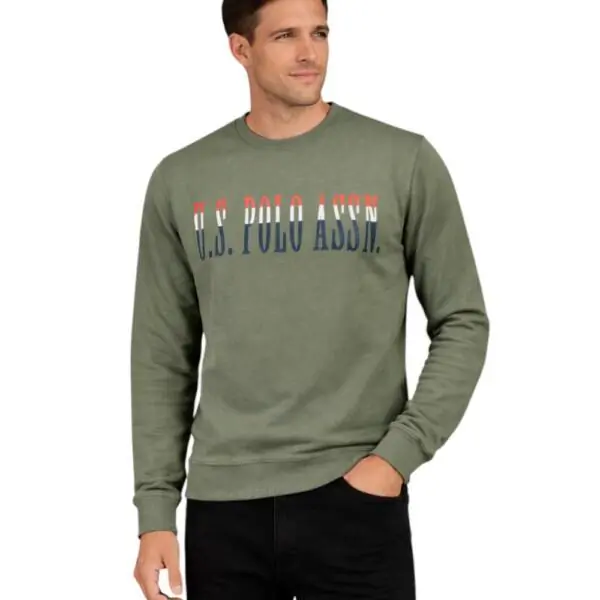 U.S. Polo Assn. - Ανδρικό Φούτερ Με Λογότυπο 60705-53223-146 Χακί