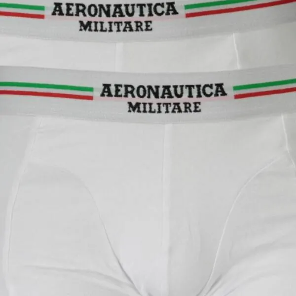 Aeronautica Militare - Ανδρικά Μποξεράκια 2Pack SCOBX002J508-7300 Λευκό SCOBX002J508-7300