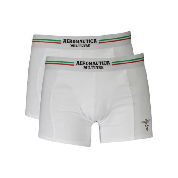 Aeronautica Militare - Ανδρικά Μποξεράκια 2Pack SCOBX002J508-7300 Λευκό