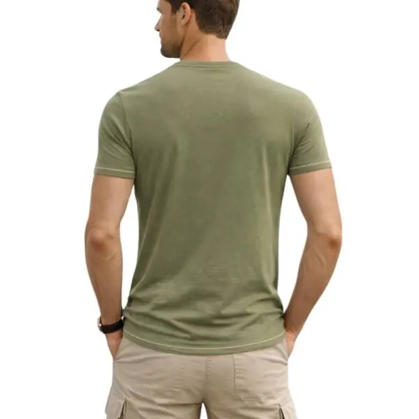 Aeronautica Militare - Ανδρική Κοντομάνικη Φανέλα SCOTI003J508-07001 Λαδί SCOTI003J508-07001