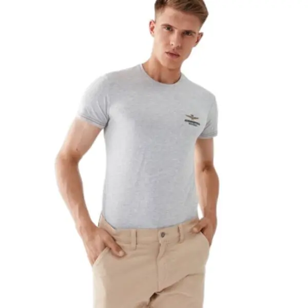 Aeronautica Militare - Ανδρική Κοντομάνικη Φανέλα SCOTI003J508-17171 Γκρι