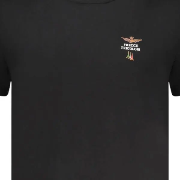 Aeronautica Militare - Ανδρική Κοντομάνικη Φανέλα SCOTI005J508-34300 Μαύρο SCOTI005J508-34300