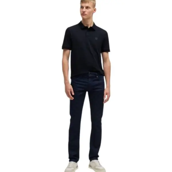 Boss - Ανδρικό Polo T-shirt Passenger Slim Fit 50507803-404 Μπλε Σκούρο 50507803-404