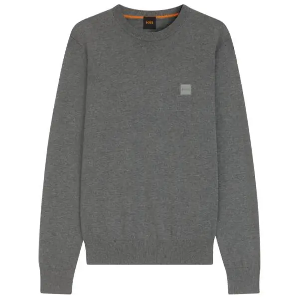 Boss - Ανδρικό Πουλόβερ Kanovanos 50527583-041 Γκρι 50527583-041