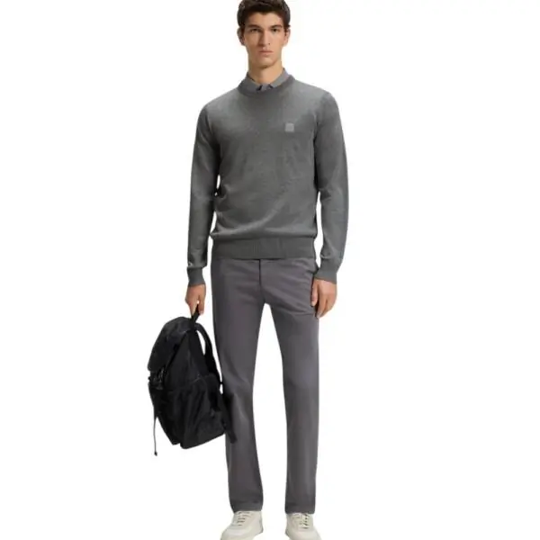 Boss - Ανδρικό Πουλόβερ Kanovanos 50527583-041 Γκρι 50527583-041