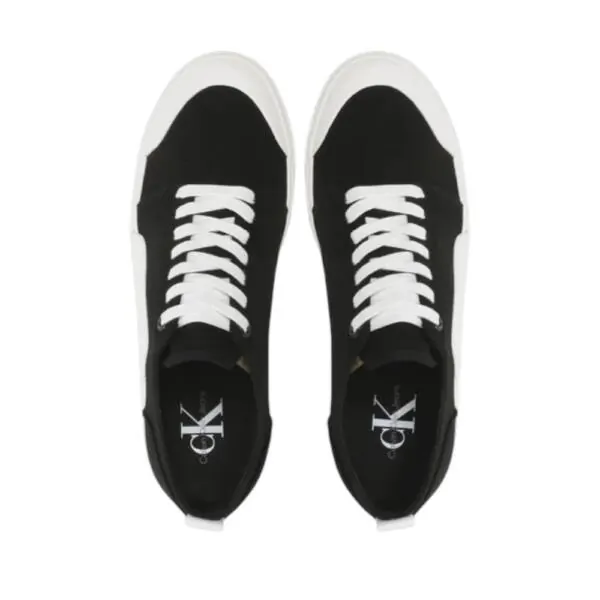 Calvin Klein - Ανδρικά Sneakers Skater Vulc Low Laceup Badge YM0YM00598-0GJ Μαύρο YM0YM00598-0GJ