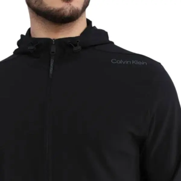 Calvin Klein - Ανδρική Ζακέτα Zipped Sweatshirt Regular Fit 00GMS3O502-BAE Μαύρο 00GMS3O502-BAE