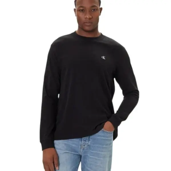 Calvin Klein - Ανδρική Μπλούζα Longsleeve Easy Regular Fit LV04RD247G-UB1 Μαύρο