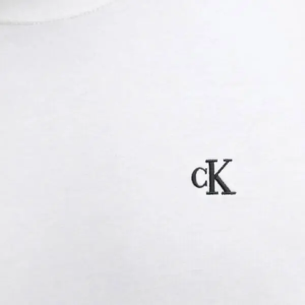 Calvin Klein - Ανδρική Μπλούζα Longsleeve Easy Regular Fit LV04RD247G-YAF Λευκό LV04RD247G-YAF