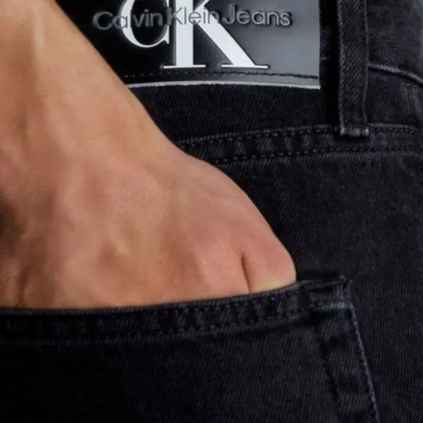 Calvin Klein - Ανδρικό Jean Authentic Dad Jeans Regular Fit J30J323873-1BY Μαύρο J30J323873-1BY