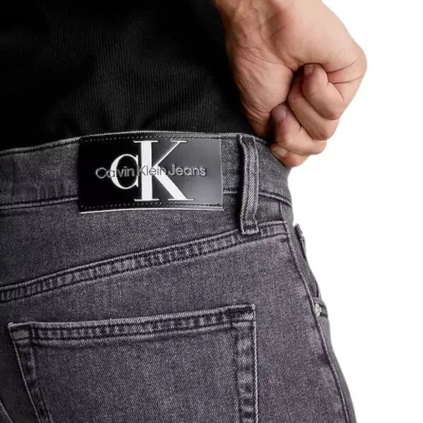 Calvin Klein - Ανδρικό Jean Authentic Regular Tapered Fit J30J324196-1BY Γκρι J30J324196-1BY