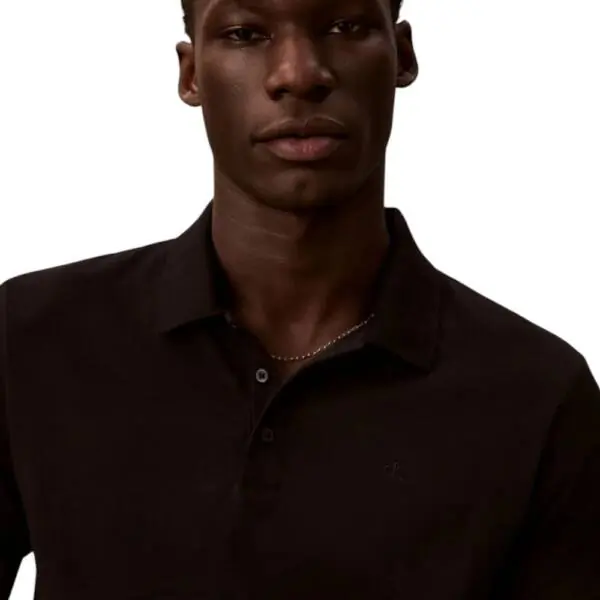 Calvin Klein - Ανδρικό T-Shirt Polo Classic Logo LV04RD255G-UB1 Μαύρο LV04RD255G-UB1