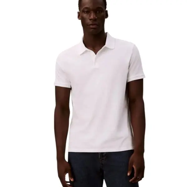 Calvin Klein - Ανδρικό T-Shirt Polo Classic Logo LV04RD255G-YAF Λευκό
