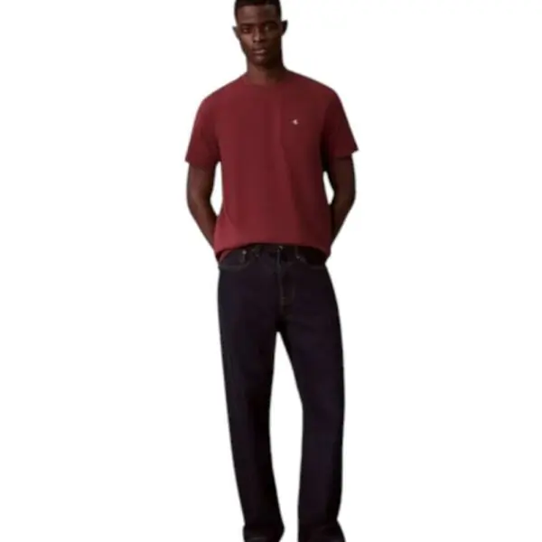 Calvin Klein - Ανδρικό T-shirt Classic Monogram Tee Regular Fit LV04RD254G-5FF Μπορντό LV04RD254G-5FF