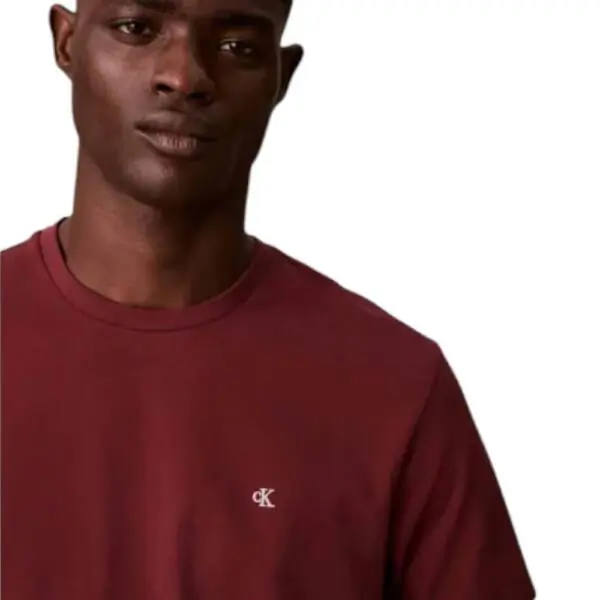 Calvin Klein - Ανδρικό T-shirt Classic Monogram Tee Regular Fit LV04RD254G-5FF Μπορντό LV04RD254G-5FF