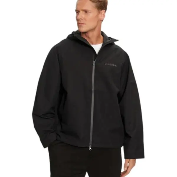 Calvin Klein - Ανδρικό Αδιάβροχο Μπουφάν Regular Fit 00GMF4O520-BAE Μαύρο