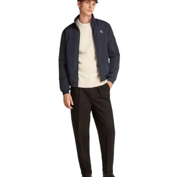 Calvin Klein - Ανδρικό Μεταβατικό Μπουφάν Harrington Regular Fit J30J325592-CGE Μπλε Σκούρο J30J325592-CGE
