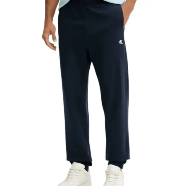Calvin Klein - Ανδρικό Παντελόνι Φόρμας Eu 350Terry Monogram Regular Fit LV04RD241G-CEF Μπλε Σκούρο
