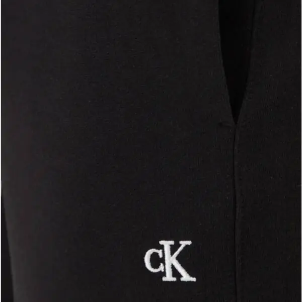 Calvin Klein - Ανδρικό Παντελόνι Φόρμας Eu 350Terry Monogram Regular Fit LV04RD241G-UB1 Μαύρο LV04RD241G-UB1