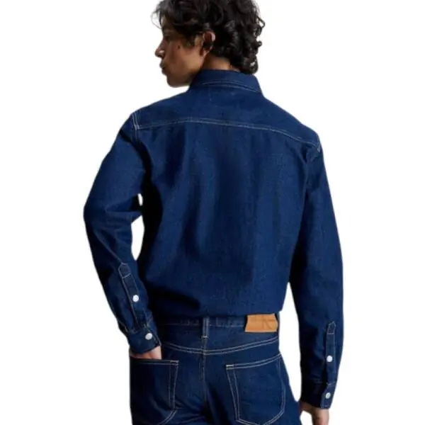 Calvin Klein - Ανδρικό Πουκάμισο Jean Regular Fit J30J323908-IAP Μπλε Σκούρο J30J323908-IAP
