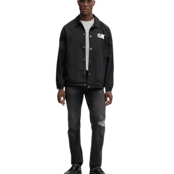 Calvin Klein - Ανδρικό Πουλόβερ Badge Waffle LS Tofu LV040EM217-P7E Γκρι LV040EM217-P7E