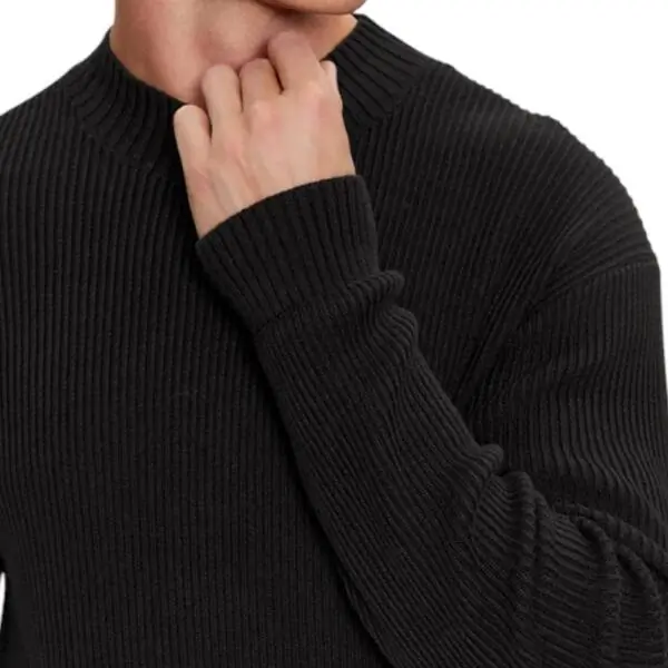 Calvin Klein - Ανδρικό Πουλόβερ Blown Up Regular Fit J30J324507-BEH Μαύρο J30J324507-BEH