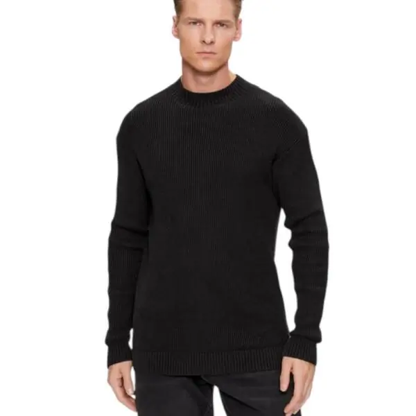 Calvin Klein - Ανδρικό Πουλόβερ Blown Up Regular Fit J30J324507-BEH Μαύρο