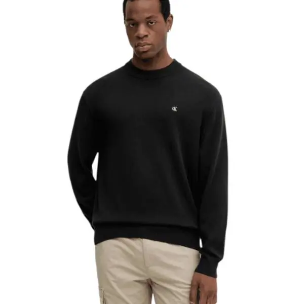 Calvin Klein - Ανδρικό Πουλόβερ Crewneck Monogram Relaxed Fit LV04RC309G-UB1 Μαύρο