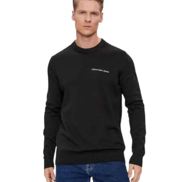 Calvin Klein - Ανδρικό Πουλόβερ Institutional Essential Regular Fit J30J324974-BEH Μαύρο