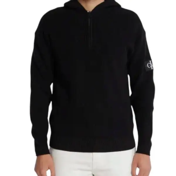 Calvin Klein - Ανδρικό Πουλόβερ Regular Fit J30J323985-BEH Μαύρο J30J323985-BEH