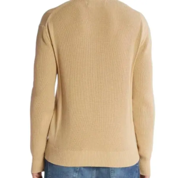 Calvin Klein - Ανδρικό Πουλόβερ Rib Slim Fit J30J324599-AAT Μπεζ J30J324599-AAT