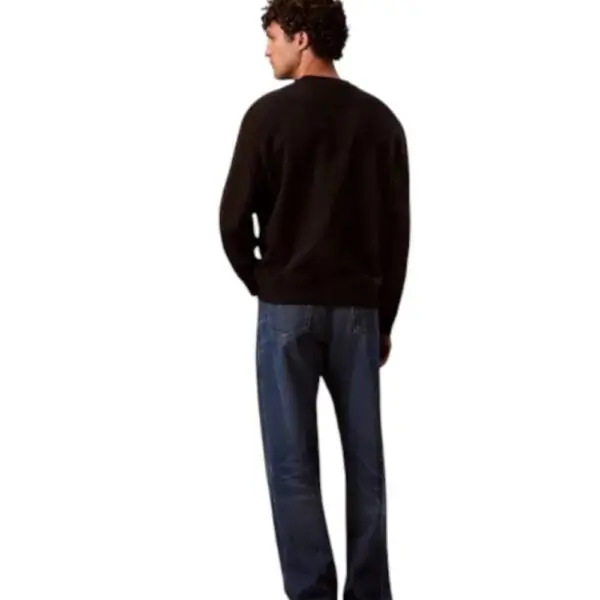 Calvin Klein - Ανδρικό Φούτερ Hoodie 350Terry Monologo Loose Fit LV04RD242G-UB1 Μαύρο LV04RD242G-UB1