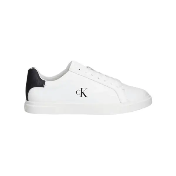 Calvin Klein - Γυναικεία Sneakers Low Pro Cup Laceup Lth Moire HW0HW02845-01W Λευκό