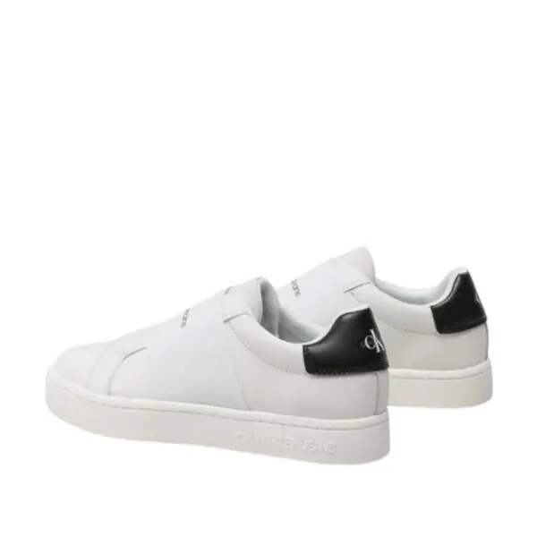 Calvin Klein - Γυναικεία Sneakers Casual Cupsole Elastic Lth YW0YW01021-OK4 Λευκό YW0YW01021-OK4