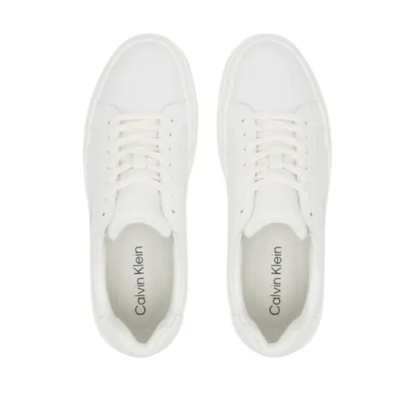 Calvin Klein - Γυναικεία Sneakers Chunky Cupsole Laceup Lth Wn YW0YW01947-0K4 Λευκό YW0YW01947-0K4